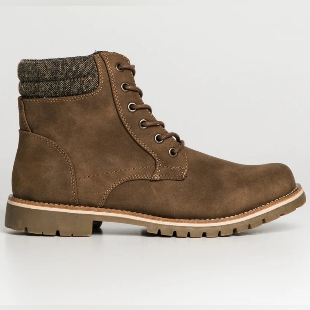 NEW Blackwell Mens Vegan Leather Lace Up Colt Boots, Sz 9, Tan